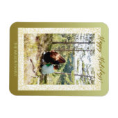 Magnet Flexible Parties scintillant encadrée une photo Joyeux vaca (Horizontal)