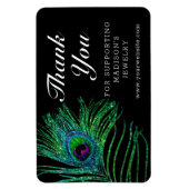 Magnet Flexible Parties scintillant moderne plumes Boho chic Merci (Vertical)