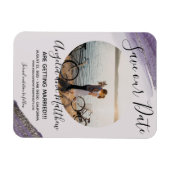 Magnet Flexible Parties scintillant moderne violet gris étincelle  (Horizontal)