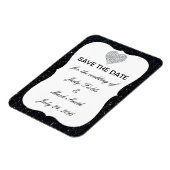 Magnet Flexible Parties scintillant Noire Coeur Diamond Enregistre (Côté Gauche)