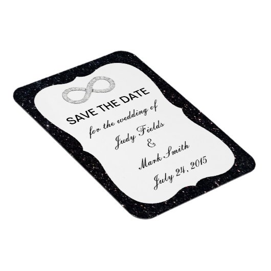 Magnet Flexible Parties scintillant noire Infinité Enregistrer l'a (Côté Droit)