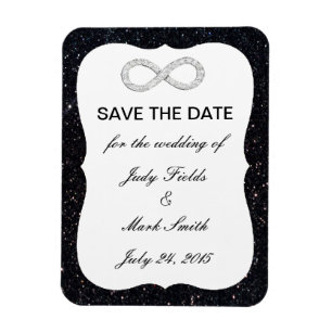 Magnet Flexible Parties scintillant noire Infinité Enregistrer l'a