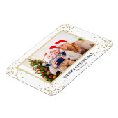 Magnet Flexible Parties scintillant Or moderne Joyeux Noël Photo f (Côté Gauche)