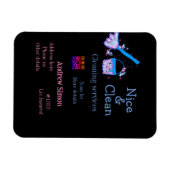 Magnet Flexible Parties scintillant rose bleue nettoyant pop ajout (Horizontal)