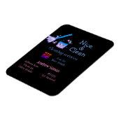 Magnet Flexible Parties scintillant rose bleue nettoyant pop ajout (Côté Gauche)