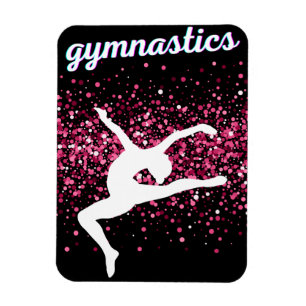 Magnet Flexible Parties scintillant rose bonde de la gymnastique