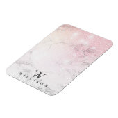 Magnet Flexible Parties scintillant rose en marbre personnalisée (Côté Gauche)