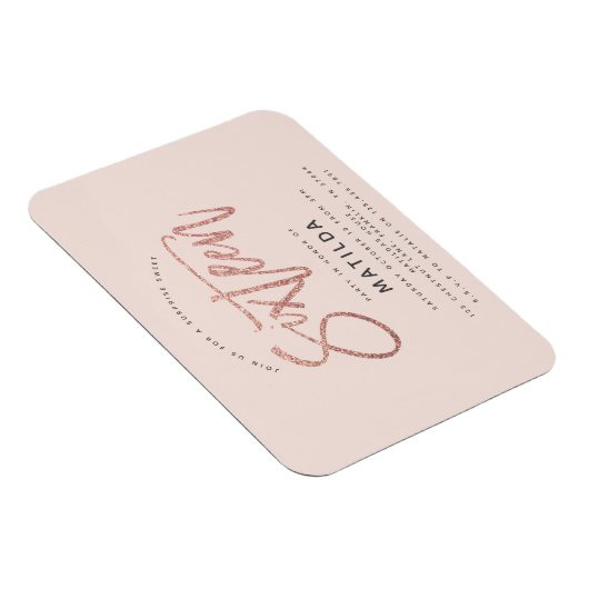 Magnet Flexible Parties scintillant rose en or girly surprise douc (Côté Droit)