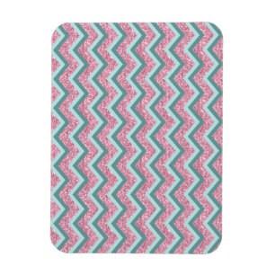 Magnet Flexible Parties scintillant rose Motif ZigZag