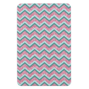 Magnet Flexible Parties scintillant rose Motif ZigZag
