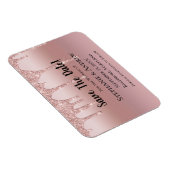 Magnet Flexible Parties scintillant Rose personnalisé à goutte d'o (Côté Droit)