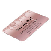 Magnet Flexible Parties scintillant Rose personnalisé à goutte d'o (Côté Gauche)