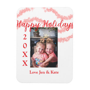 Magnet Flexible Parties scintillant rouge enfants photo de famille