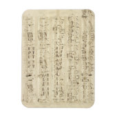 Magnet Flexible Partition sur parchemin manuscrite en encre (Vertical)