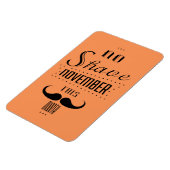Magnet Flexible Pas de rasage Novembre Drôle Design de texte (Côté Gauche)
