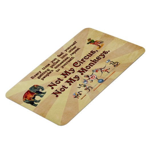 Magnet Flexible Pas mes singes, pas mon cirque (Côté Gauche)