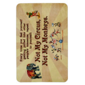 Magnet Flexible Pas mes singes, pas mon cirque (Vertical)