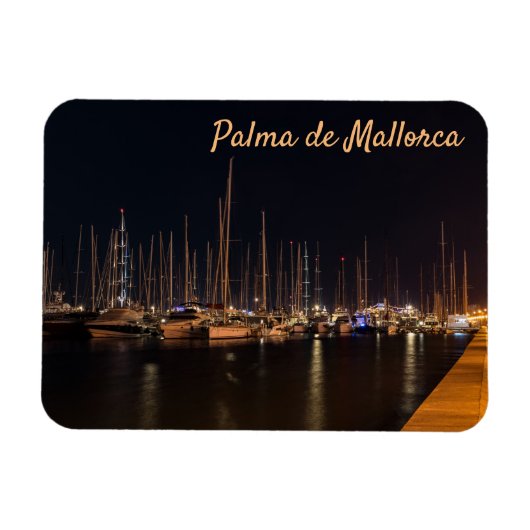 Magnet Flexible Paseo maritimo la nuit - Palma de Majorque (Horizontal)