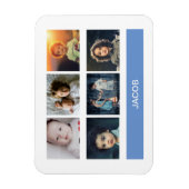 Magnet Flexible Pastel Blue Custom Photo - Personalized (Vertical)
