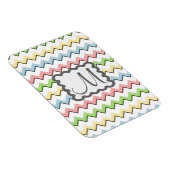 Magnet Flexible Pastel Chevron avec Monogram de Shirley Taylor (Côté Droit)