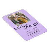 Magnet Flexible Pastel Lavender Enregistrer la date Mariage photo (Côté Droit)