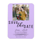 Magnet Flexible Pastel Lavender Enregistrer la date Mariage photo (Vertical)