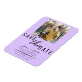 Magnet Flexible Pastel Lavender Enregistrer la date Mariage photo (Côté Gauche)