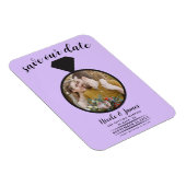Magnet Flexible Pastel Lavender Mariage Bague photo Enregistrer la (Côté Droit)