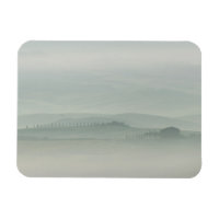 Pastel matin dans la brouillard toscane