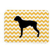 Magnet Flexible Pastel Orange Chevron Avec Boxer Silhouette (Horizontal)