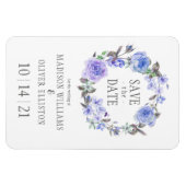 Magnet Flexible Pastel Purple Aquarelle Florale | Enregistrer la d (Horizontal)