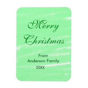 Magnet Flexible Pastel vert aquarelle merry noël moderne deux