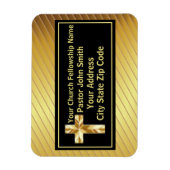Magnet Flexible Pasteur d'église Classy Or Et Noir  (Vertical)