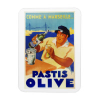 Pastis Olive - Poster Vintage du vin français