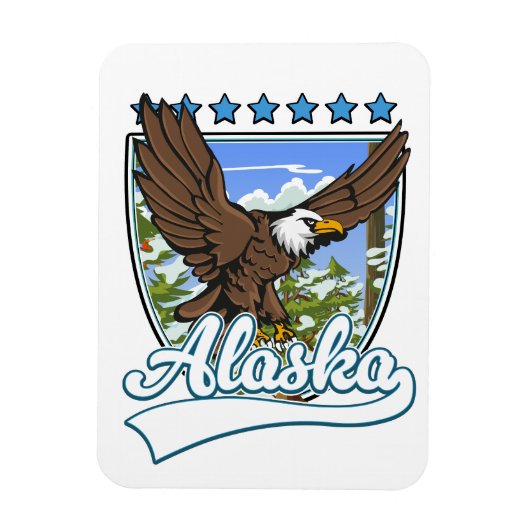 Magnet Flexible Patch de voyage Alaska (Vertical)