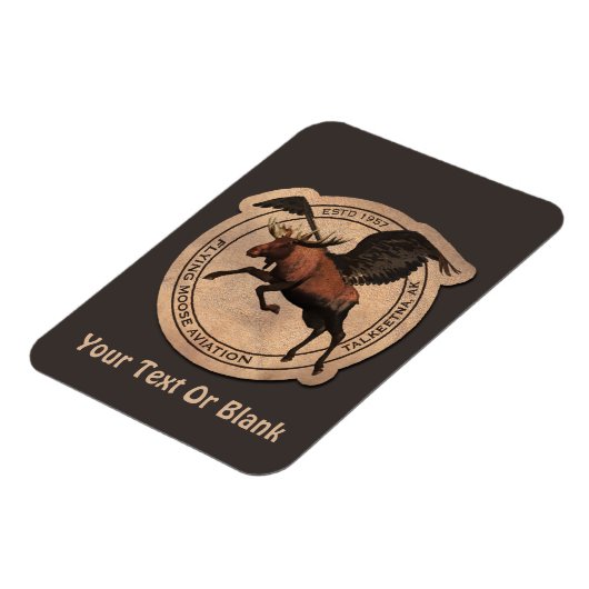 Magnet Flexible Patch Flying Moose Aviation (Côté Gauche)