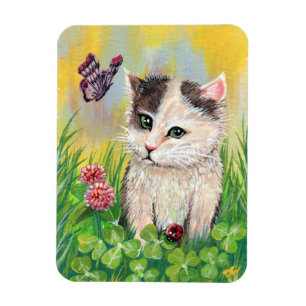 Magnet Flexible Patch Kitty in Clover