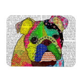 Magnet Flexible Patchwork Bulldog (Horizontal)
