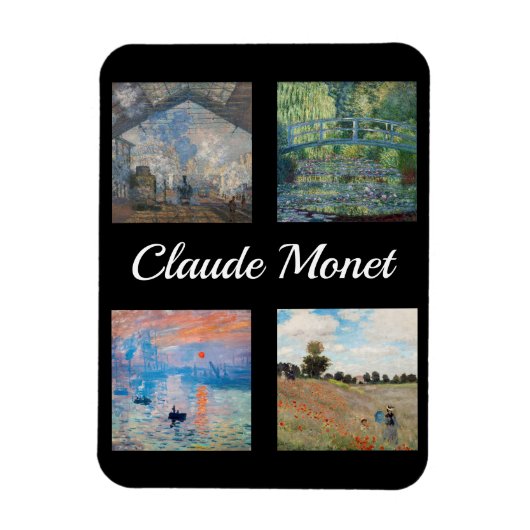 Magnet Flexible Patchwork de chefs-d'oeuvre Claude Monet (Vertical)