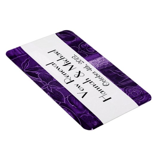 Magnet Flexible Patchwork Motif, Patchwork violet, Renouvellement  (Côté Droit)