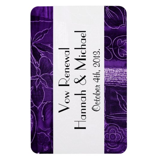 Magnet Flexible Patchwork Motif, Patchwork violet, Renouvellement  (Vertical)