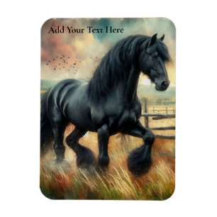 Magnet Flexible Pâte de Cheval Frésilien Noir clôtures rustiques