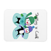 Magnet Flexible Patinage de pingouins est Cool (Horizontal)