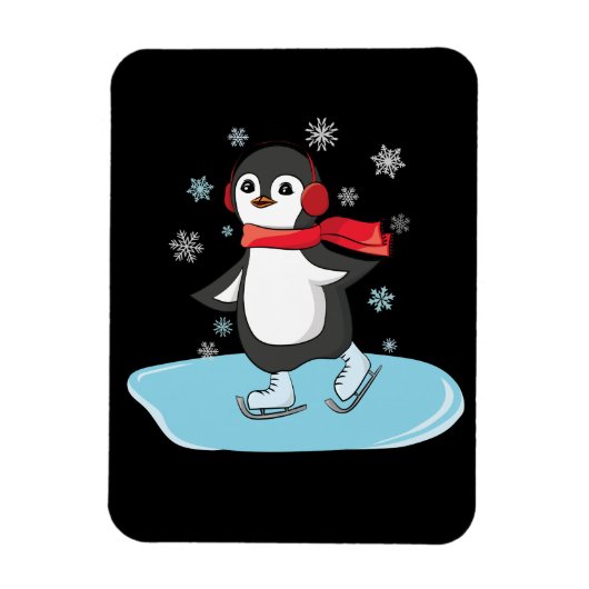 Magnet Flexible Patinage sur glace Pingouin (Vertical)