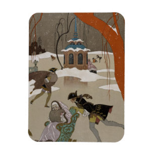 Magnet Flexible Patinage sur glace sur le lac gelé