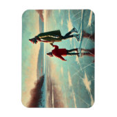 Magnet Flexible Patinage sur glace sur un lac gelé (Vertical)