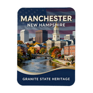 Magnet Flexible Patrimoine de Manchester New Hampshire