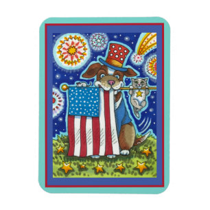 MAGNET FLEXIBLE PATRIOTIQUE DRAPEAU POIGNET CHIEN SOURIS CHAT, CUL