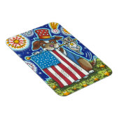MAGNET FLEXIBLE PATRIOTIQUE DRAPEAU POIGNET CHIEN SOURIS CHAT, CUL (Côté Droit)