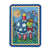 MAGNET FLEXIBLE PATRIOTIQUE ONCLE SAM TURTLE, FUNNY FIRECRACKER MÊ (Vertical)